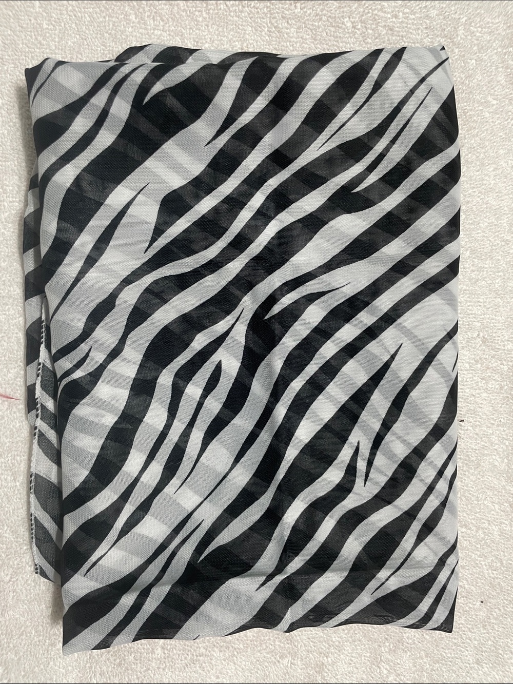 Black & White Zebra Print Women's Scarf 72x76